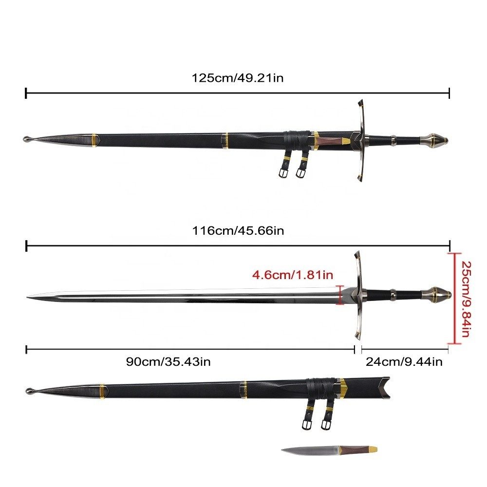 Lord of the Rings Strider's Ranger Sword with Scabbard & Dagger & Wall Plaque - detail view 6