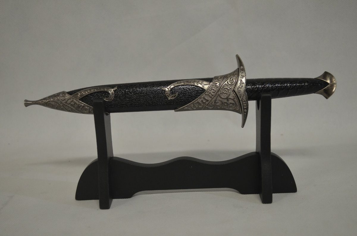 Sting,sword of Frodo Bilbo Lord of the Rings Letter Opener Wood Stand Display - detail view 3