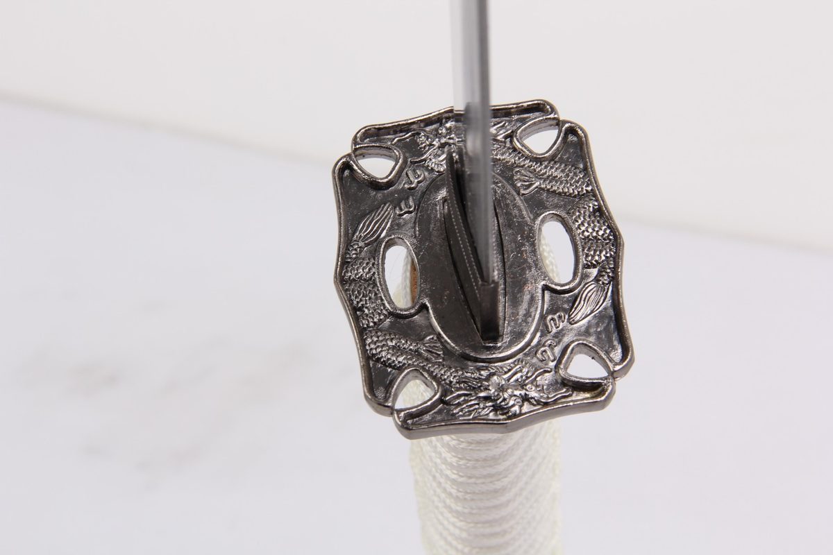 Set of 3 — White Dragon Ninja Katana Wakizashi Tanto - detail view 4