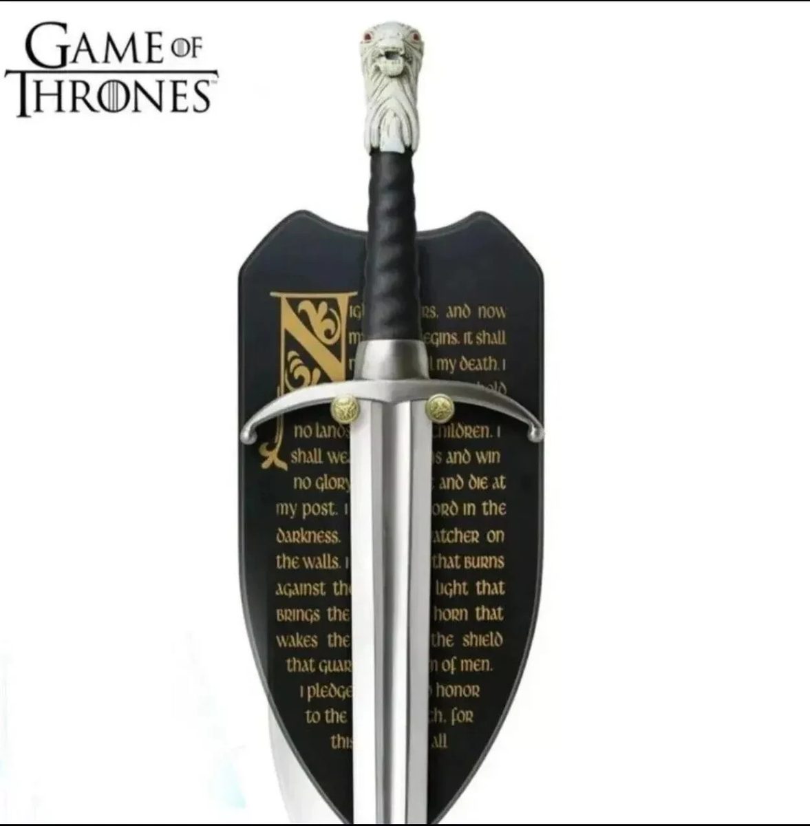 Long Claw, Game of Thrones John Snow Sword with Wall Plaque Stainless Steel - detail view 2