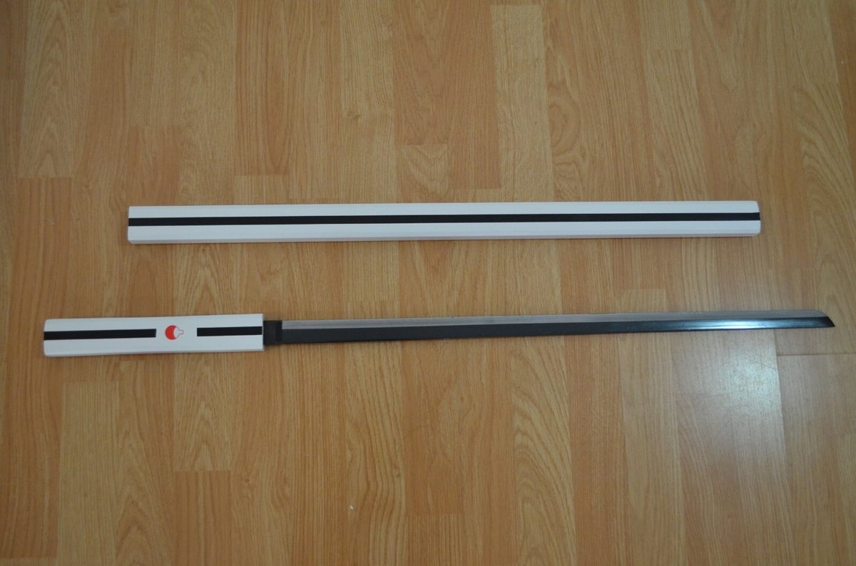 Naruto Sasuke Grass Cutter White Ninja Sword Carbon Steel Blade Katana - detail view 4