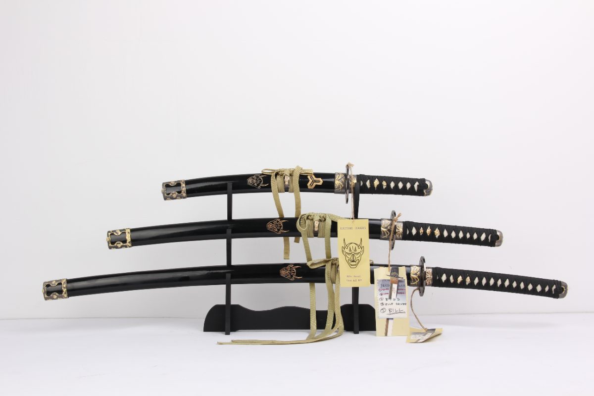 Set of 3 — Kill Bill Devil Katana Wakizashi Tanto (Collectible Display Replica)